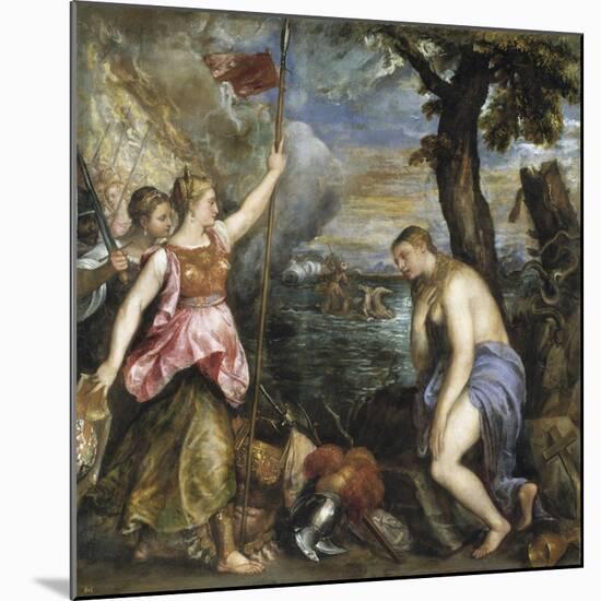 Religion Saved by Spain-Titian (Tiziano Vecelli)-Mounted Giclee Print