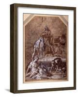 Religious Allegory, the Gathering of the Manna and the Institution of the Eucharist-Federico Barocci-Framed Giclee Print