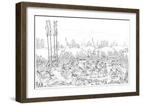 Religious Ceremony, Mandan Village-Myers and Co-Framed Giclee Print