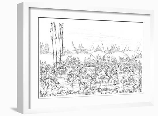 Religious Ceremony, Mandan Village-Myers and Co-Framed Giclee Print