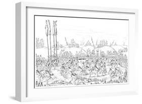 Religious Ceremony, Mandan Village-Myers and Co-Framed Giclee Print