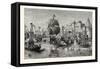 Religious Festival at Benares. Varanasi-null-Framed Stretched Canvas