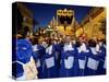 Religious Float During Semana Santa, (Holy Week) Celebrations, Malaga, Andalucia, Spain-Gavin Hellier-Stretched Canvas