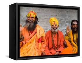 Religious Man at Pashupatinath Holy Hindu Place on Bagmati River, Kathmandu, Nepal-Bill Bachmann-Framed Stretched Canvas