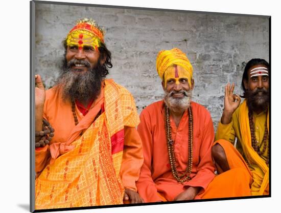 Religious Man at Pashupatinath Holy Hindu Place on Bagmati River, Kathmandu, Nepal-Bill Bachmann-Mounted Photographic Print