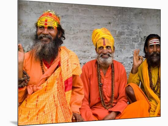 Religious Man at Pashupatinath Holy Hindu Place on Bagmati River, Kathmandu, Nepal-Bill Bachmann-Mounted Photographic Print