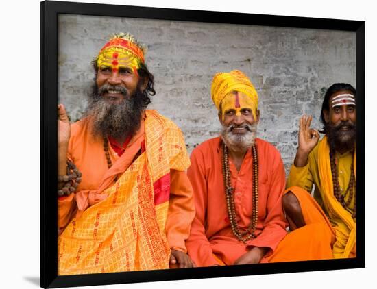 Religious Man at Pashupatinath Holy Hindu Place on Bagmati River, Kathmandu, Nepal-Bill Bachmann-Framed Photographic Print