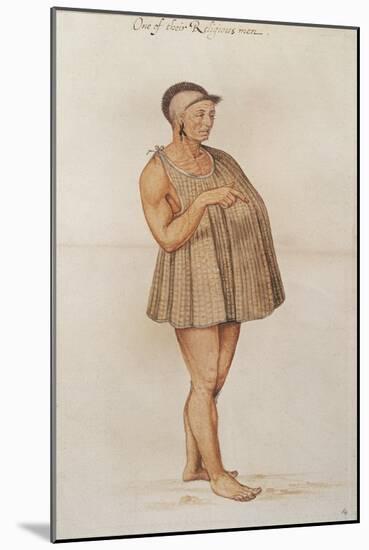 Religious Man of Pomeiooc-John White-Mounted Giclee Print