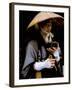 Religious Man Praying, Kyoto, Japan-Bill Bachmann-Framed Premium Photographic Print