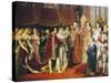 Religious Marriage of Napoleon I and Marie-Louise in Salon Carre at Louvre, on 2 April, 1810-Georges Rouget-Stretched Canvas