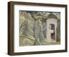 Religious Men Destroying Hut and Breaking Sword-Giovanni di Paolo-Framed Giclee Print