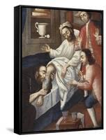 Religious Men Treating a Patient at St. Andrew Hospital, Cuzco-Marcos Zapata-Framed Stretched Canvas