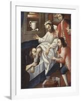 Religious Men Treating a Patient at St. Andrew Hospital, Cuzco-Marcos Zapata-Framed Giclee Print