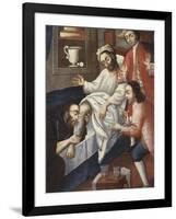 Religious Men Treating a Patient at St. Andrew Hospital, Cuzco-Marcos Zapata-Framed Giclee Print