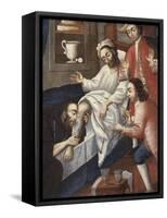Religious Men Treating a Patient at St. Andrew Hospital, Cuzco-Marcos Zapata-Framed Stretched Canvas