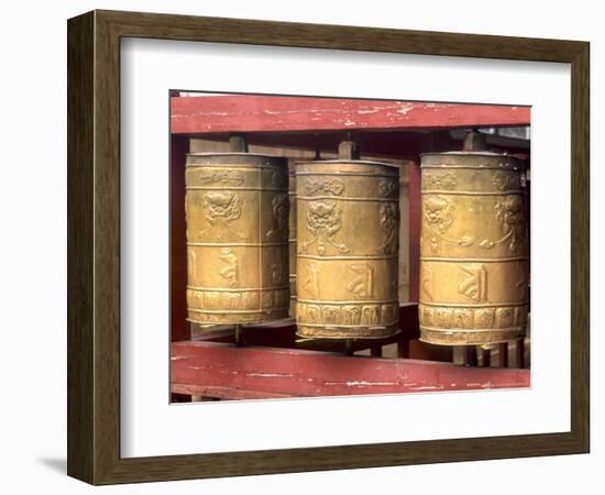 Religious Prayer Wheels, Ulaan Baatar, Mongolia-Bill Bachmann-Framed Photographic Print