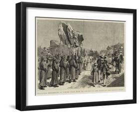 Religious Procession at Cimies, Near Nice, on the Day of the Feast of the Annunciation-null-Framed Giclee Print