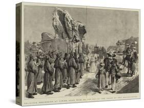 Religious Procession at Cimies, Near Nice, on the Day of the Feast of the Annunciation-null-Stretched Canvas
