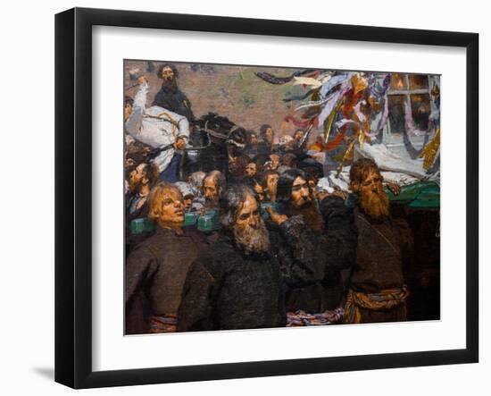 RELIGIOUS PROCESSION IN THE KURSK PROVINCE (Detail), 1881-1883 (Oil on Canvas)-Ilya Efimovich Repin-Framed Giclee Print