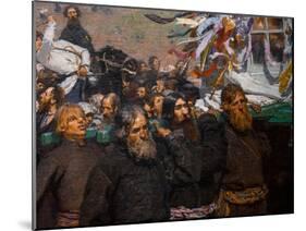 RELIGIOUS PROCESSION IN THE KURSK PROVINCE (Detail), 1881-1883 (Oil on Canvas)-Ilya Efimovich Repin-Mounted Giclee Print