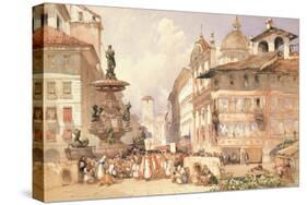 Religious Procession-William Callow-Stretched Canvas