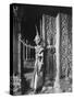 Religious Ritual Dancer in Temple of Angkor Wat, Wearing Richly Embroidered and Ornamented Costumes-Eliot Elisofon-Stretched Canvas