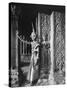 Religious Ritual Dancer in Temple of Angkor Wat, Wearing Richly Embroidered and Ornamented Costumes-Eliot Elisofon-Stretched Canvas