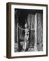 Religious Ritual Dancer in Temple of Angkor Wat, Wearing Richly Embroidered and Ornamented Costumes-Eliot Elisofon-Framed Photographic Print