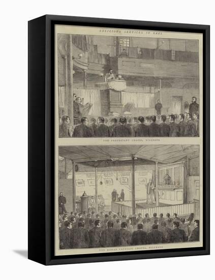 Religious Services in Gaol-Alfred Chantrey Corbould-Framed Stretched Canvas