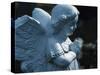 Religious Stone Carving of Angel-null-Stretched Canvas