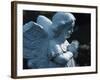 Religious Stone Carving of Angel-null-Framed Photographic Print