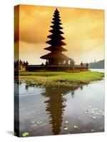 Religious Ulur Danu Temple in Lake Bratan, Bali, Indonesia-Bill Bachmann-Stretched Canvas