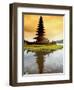 Religious Ulur Danu Temple in Lake Bratan, Bali, Indonesia-Bill Bachmann-Framed Photographic Print