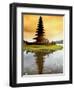 Religious Ulur Danu Temple in Lake Bratan, Bali, Indonesia-Bill Bachmann-Framed Photographic Print