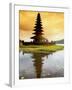 Religious Ulur Danu Temple in Lake Bratan, Bali, Indonesia-Bill Bachmann-Framed Photographic Print