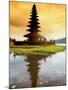 Religious Ulur Danu Temple in Lake Bratan, Bali, Indonesia-Bill Bachmann-Mounted Photographic Print