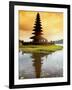 Religious Ulur Danu Temple in Lake Bratan, Bali, Indonesia-Bill Bachmann-Framed Photographic Print