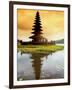 Religious Ulur Danu Temple in Lake Bratan, Bali, Indonesia-Bill Bachmann-Framed Photographic Print