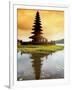 Religious Ulur Danu Temple in Lake Bratan, Bali, Indonesia-Bill Bachmann-Framed Photographic Print