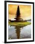 Religious Ulur Danu Temple in Lake Bratan, Bali, Indonesia-Bill Bachmann-Framed Photographic Print