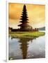 Religious Ulur Danu Temple in Lake Bratan, Bali, Indonesia-Bill Bachmann-Framed Photographic Print