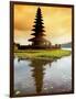 Religious Ulur Danu Temple in Lake Bratan, Bali, Indonesia-Bill Bachmann-Framed Photographic Print