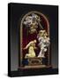 Reliquary of Saint Paschal Baylon in Silver, Ebony and Pietre Dure, 1690-Matfre Ermengau-Stretched Canvas