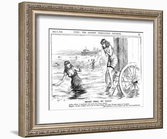 Reluctant Bather-null-Framed Art Print