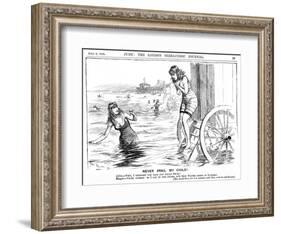 Reluctant Bather-null-Framed Art Print