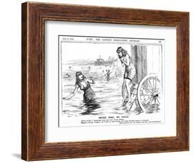 Reluctant Bather-null-Framed Art Print