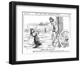 Reluctant Bather-null-Framed Art Print