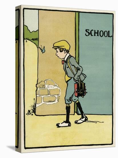 Reluctant Schoolboy-John Hassall-Stretched Canvas