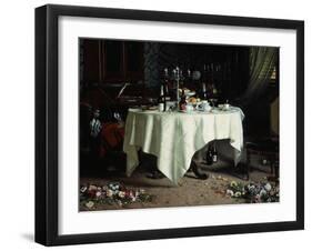 Remains of a Banquet, 1884-Angelo Morbelli-Framed Giclee Print