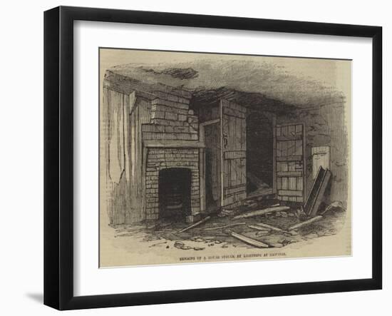 Remains of a House Struck by Lightning at Hastings-null-Framed Giclee Print